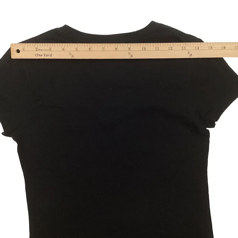 Chase Authentics-Jimmie Johnson #48-Women Sz S-Black Short Sleeve T-Shirt-Cotton